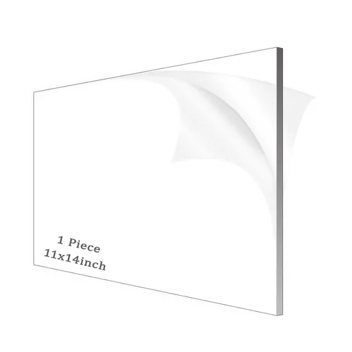 Vista 23 de 4 piezas de láminas acrílicas de 1/8" de grosor (3mm), plexiglás fundido transparente de 18" x 24" con papel protector para letreros, proyectos