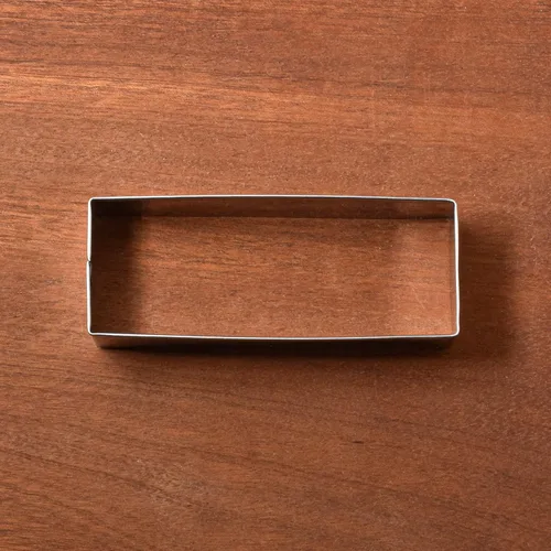Vista 2 de LILIAO Cortador de galletas rectangular, acero inoxidable (4 x 1.5 pulgadas)