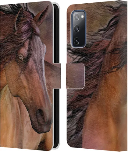 Vista 223 de Head Case Designs Officially Licensed Laurie Prindle A Morgan Christmas Western Stallion Leather Wallet Case Compatible with Samsung Galaxy A07 4G