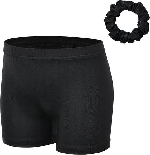 Vista 4 de BAOHULU Leotardos de gimnasia para niñas y niños pequeños con lentejuelas brillantes y parte superior de malla para bailar