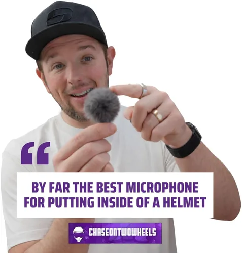 Vista 4 de Purple Panda Lavalier Microphone Kit – Clip-On Lapel Mic for Motovlog, Creators & Vlogging – GoPro, DJI & Insta360 Action Cameras, iPhone, Android