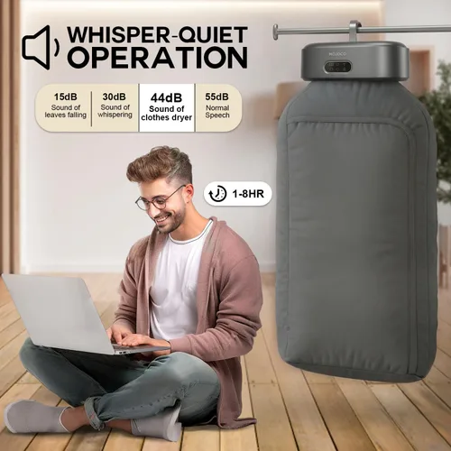 Vista 5 de MOJOCO Secadora de ropa portátil – Mini-secadora compacta para apartamentos, casas rodantes, viajes, pequeña máquina silenciosa de secado rápido