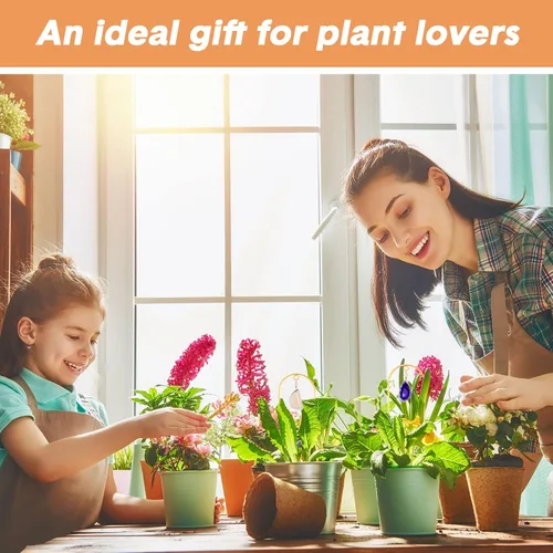 Vista 7 de Zopeal Paquete de 4 enrejados pequeños de metal para plantas de interior de 17 pulgadas, mini enrejado dorado para jardín, estaca de soporte
