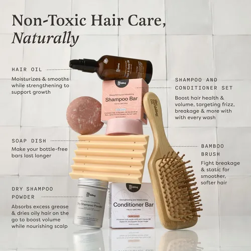 Vista 9 de The Earthling Co. Champú seco – Polvo voluminizador sin aerosol para aceite – Ingredientes naturales y orgánicos para cabello castaño y negro