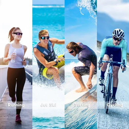 Vista 5 de Lentes de sol polarizados para hombres y mujeres jóvenes de béisbol ciclismo correr conducir pesca golf motocicletas lentes TAC UV400