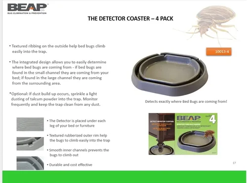 Vista 7 de BEAP 10013 trampa detectora de chinches para cama, 4