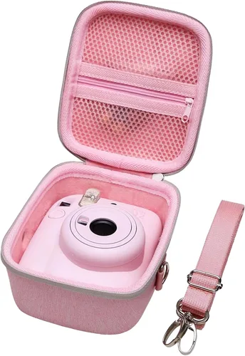 Vista 10 de XANAD Funda rígida compatible con Fujifilm Instax Mini 12/11/10/9/8/7/7+ / EVO y para cámara instantánea Fujifilm Instax Mini 99 con correa