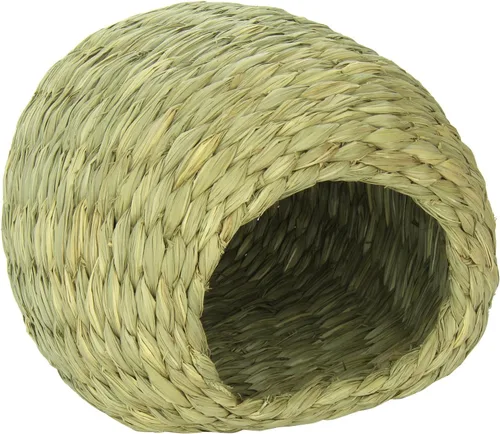 Vista 9 de Oxbow Timothy Hay Bungalow, conejillo de indias y casa de conejos, mediano Hand-Woven Bunny Hideout, Edible Rabbit Hut, Guinea Pig Accessories
