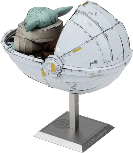 Vista 5 de Fascinations Metal Earth Premium Series Star Wars Mandalorian The Child Kit de modelo de metal 3D con pinzas