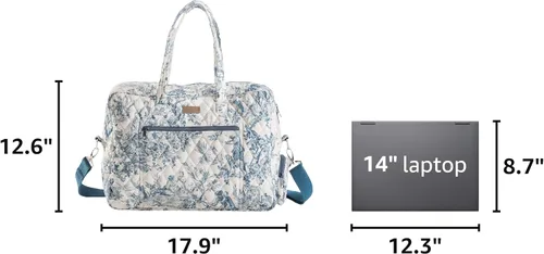 Vista 3 de Maison d' Hermine Bolsas de fin de semana para mujer, de algodón, acolchadas, para equipaje nocturno, bolsa de fin de semana para hombres, regalos