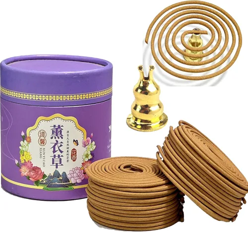 Vista 8 de Bobinas de incienso de jazmín (48 piezas) en espiral para incienso, quemador de incienso en espiral, bobinas de incienso chino natural, diseño