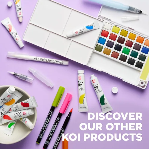 Vista 8 de SAKURA XCNW-12H XNCW-12H, Juego de acuarelas de campo de 12 colores surtidos con pincel Watercolor Sets for Painting On the Go, Includes Water