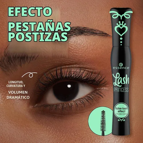 Vista 5 de essence Lash Princess False Lash Effect Mascara Voluminizante y alargador Libre de crueldad animal y sin parabenos Negro