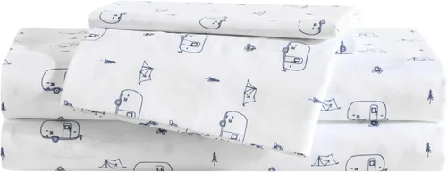 Vista 14 de Eddie Bauer Kids - Juego de sábanas Queen con sábana bajera elástica y fundas de almohada Soft Fabric, Fully Elastic Fitted Sheet, Deep Pocket