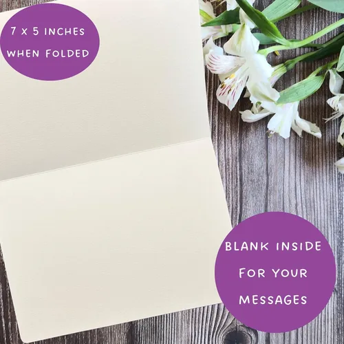 Vista 2 de Tarjeta de cumpleaños de Bulldog inglés, tarjeta de agradecimiento de bulldog Engilsh (5 x 7 pulgadas, interior en blanco) para todas las ocasiones
