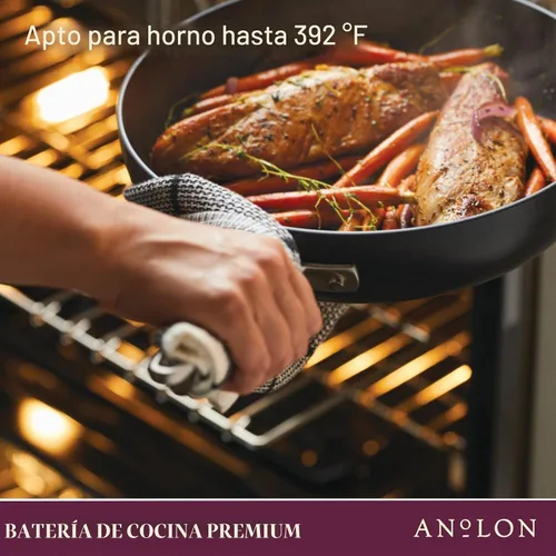 Vista 7 de Anolon Advanced Home - Juego de utensilios de cocina anodizados duros (11 piezas)