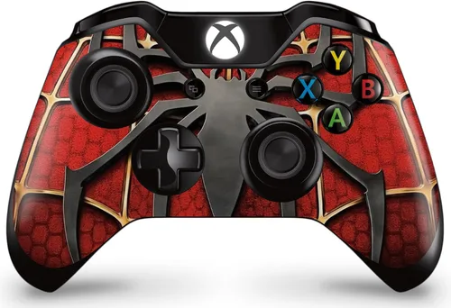 Vista 3 de Calcomanía para consola Xbox One Spider + 2 fundas de controlador compatibles con Xbox One y Kinect