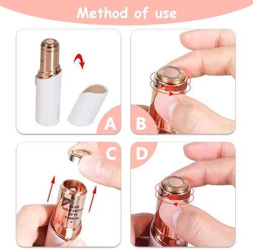 Vista 4 de Cabezales de repuesto impecables compatibles con Finishing Touch Depilación facial impecable Gen 1 Oro rosa (2 piezas) con cepillo de limpieza