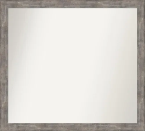 Vista 24 de Amanti Art Silver Bathroom Mirror for Over Sink, 26x45 Custom Made Marred Pewter Rectangle Vanity Mirror, Oversize Casual Wood Frame, Hangs Estaño