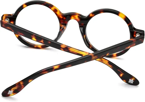 Vista 7 de HEPIDEM Acetate - Lentes ópticos redondos vintage con marco de gafas ópticas Zolman