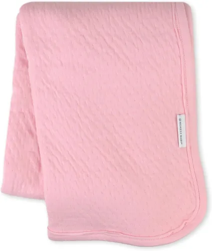 Vista 18 de HonestBaby Matelasse Manta reversible de recepción 100% algodón orgánico para bebés, niños, niñas, rayas de arco iris, azul, talla única Rayas