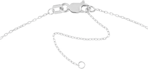 Vista 5 de Collar Lariat de oro blanco de 14 quilates con bisel y barras de diamante Dwt 0.05 Dwt de 18 pulgadas para mujer, Oro Blanco Gema, diamante blanco