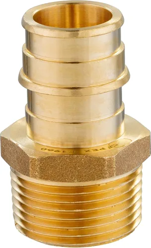 Vista 5 de Paquete de 2 accesorios de latón EFIELD Pex A de expansión de flujo completo, adaptador NPT macho de 1 x 1 pulgada, ASTM F1960 (PEX1960019)