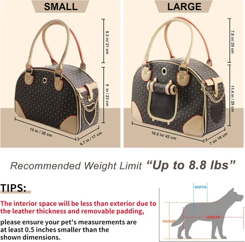 Vista 2 de Bolso de cuero de la PU del bolso del perro del bolso del perro del bolso del gato del bolso del bolso del bolso del animal doméstico del gato