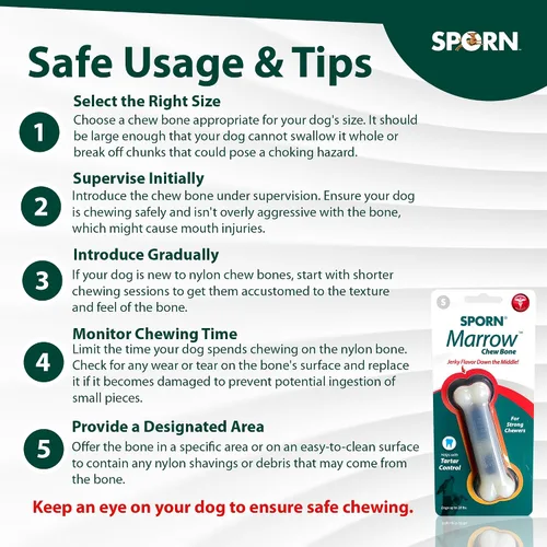 Vista 6 de Sporn Yuppie - Juguete dental para cachorros, masticable de médula, pequeño, blanco, (33810)