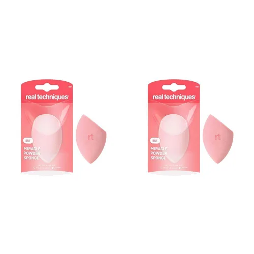 Vista 7 de Real Techniques-Miracle Microfiber Technology ideal para usar con polvos Beauty Sponge Makeup Blender, rosado