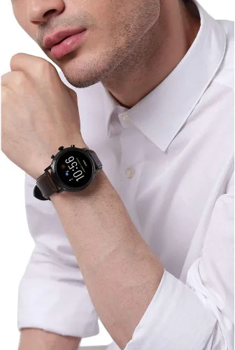 Vista 8 de Fossil 5ta Generación modelo Carlyle - Reloj inteligente con pantalla táctil, de acero inoxidable, con altavoz, con funciones de medición
