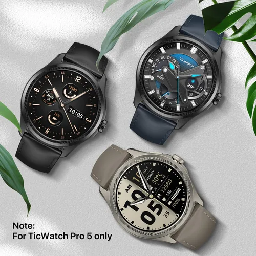 Vista 6 de Ticwatch Pro 5 - Correa de repuesto para reloj inteligente de 0.945 in de ancho, correa de reloj original de liberación rápida, solo para reloj Pro