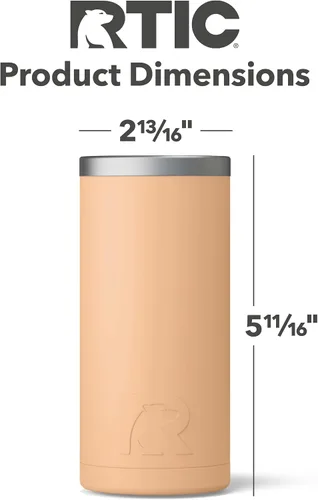 Vista 5 de RTIC Enfriador de latas delgado, se adapta a todas las latas delgadas de 12 onzas, de acero inoxidable aislado, a prueba de sudor, mantiene el frío