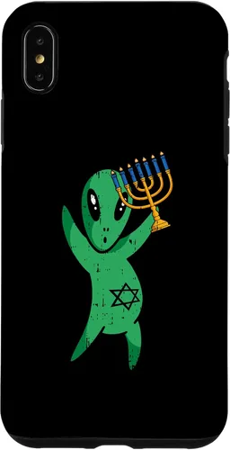 Vista 7 de Funda para iPhone 15 Alien Menorah Hanukkah Star Of David Janukah Jewish Holiday Case
