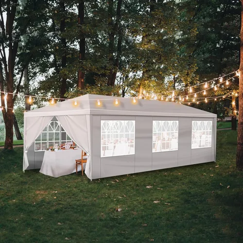 Vista 19 de Carpa para exteriores, carpa de fiesta de boda, refugio de campamento, refugio instantáneo comercial, tienda de campaña impermeable con paredes