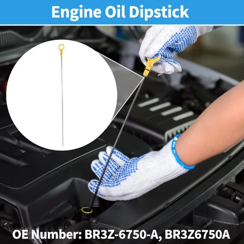 Vista 2 de X AUTOHAUX Varilla de medición de aceite de motor de coche para Ford F-150 2012 2013 2014 Nivel de aceite Trans Nivel Dip BR3Z6750A Plástico Acero