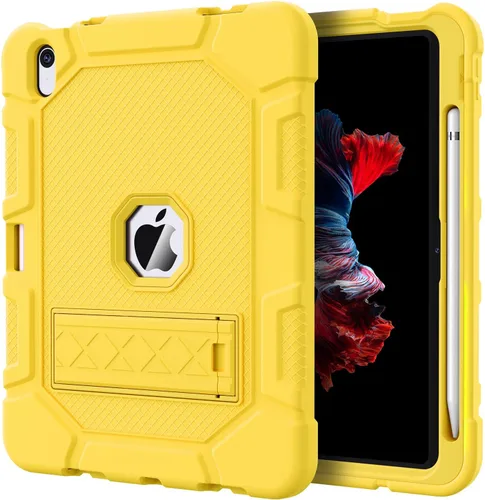 Vista 13 de Azzsy Funda para iPad 10.ª generación de 10.9 pulgadas, 2022, soporte integrado para lápiz Apple, funda protectora resistente a prueba de golpes