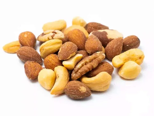 Vista 2 de Aiva - Nueces mixtas tostadas y saladas a granel - 2 libras Almendras, anacardos, maní, nuez de avellana, nueces de Brasil