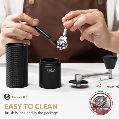 Vista 6 de TIMEMORE Chestnut C3 ESP Pro Molinillo de Café Manual, Molinillo de Café Manual de Rebaba Cónica de Acero Inoxidable S2C con Mango Plegable
