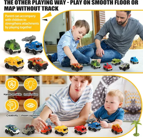 Vista 6 de Save Unicorn Solo repuestos para autos de pistas, autos de pista de dinosaurios para pistas que brillan en la oscuridad, accesorios para pistas