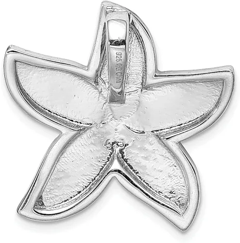 Vista 3 de Collar de plata de ley 925 con diseño de estrella de mar de ópalo azul creado colgante de pez vida marina joyería fina para mujer regalos para ella