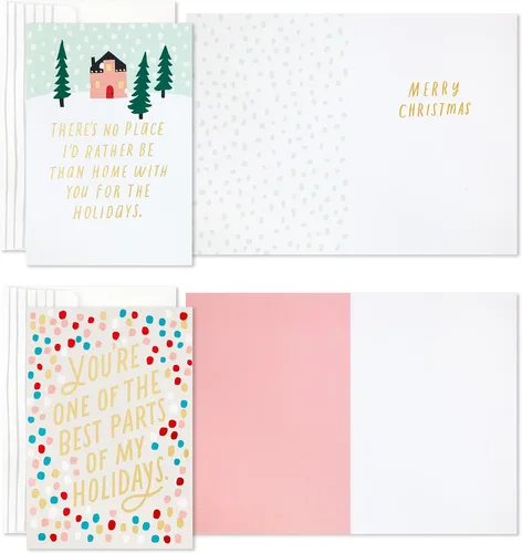 Vista 2 de Hallmark Good Mail - Surtido de tarjetas de Navidad, cuadros y pino (5 tarjetas con sobres)