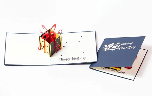 Vista 4 de Tarjetas de felicitación 3D Pop Up Happy Birthday Gift para niños. Juego de 4 paquetes surtidos (paquete de 4, surtido)