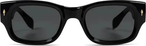 Vista 2 de HERJOUR Gafas de sol rectangulares retro para mujeres y hombres, gafas de sol cuadradas de moda AR82179