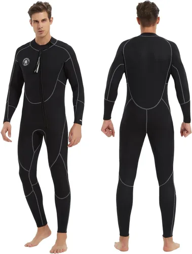 Vista 9 de Trajes de neopreno Lemorecn para hombre de 3/2 mm, traje de buceo de cuerpo entero Hombres 5/0.157 in Negro