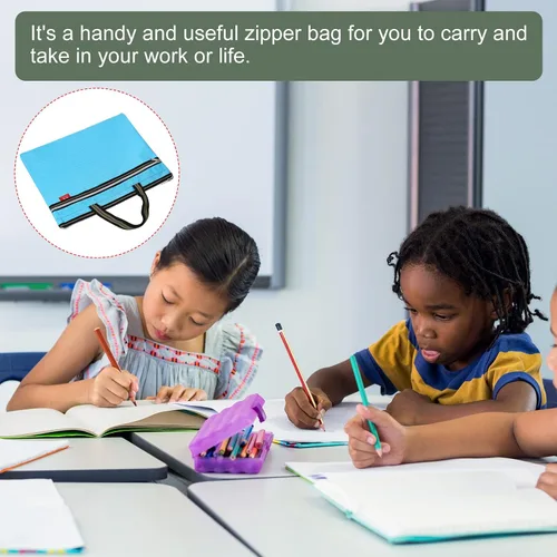 Vista 5 de YOKIVE Bolsa impermeable con cremallera, bolsa de almacenamiento para libros de documentos, bolsa organizadora de herramientas, ideal