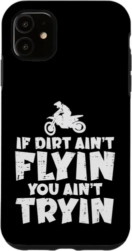 Vista 5 de Carcasa para iPhone 15 If Dirt Aint Flyin You Aint Tryin Dirt Bike Motocross Biker