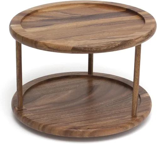 Vista 12 de Lipper International 8301 Plato giratorio de cocina de madera de bambú de 10