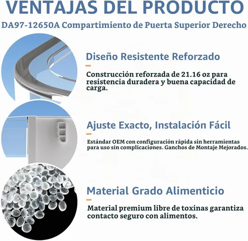 Vista 5 de DA97-12650A Reemplazo del contenedor de estantes de la puerta