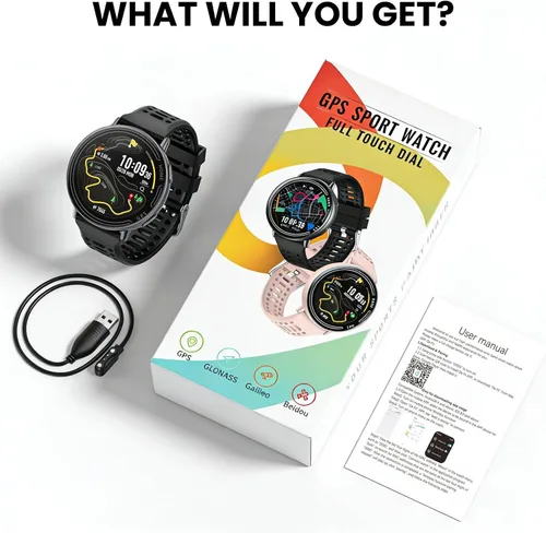 Vista 8 de Relojes inteligentes para hombres y mujeres GPS, reloj inteligente con pantalla AMOLED de 1.43 pulgadas, brújula de relojes inteligentes, compatible